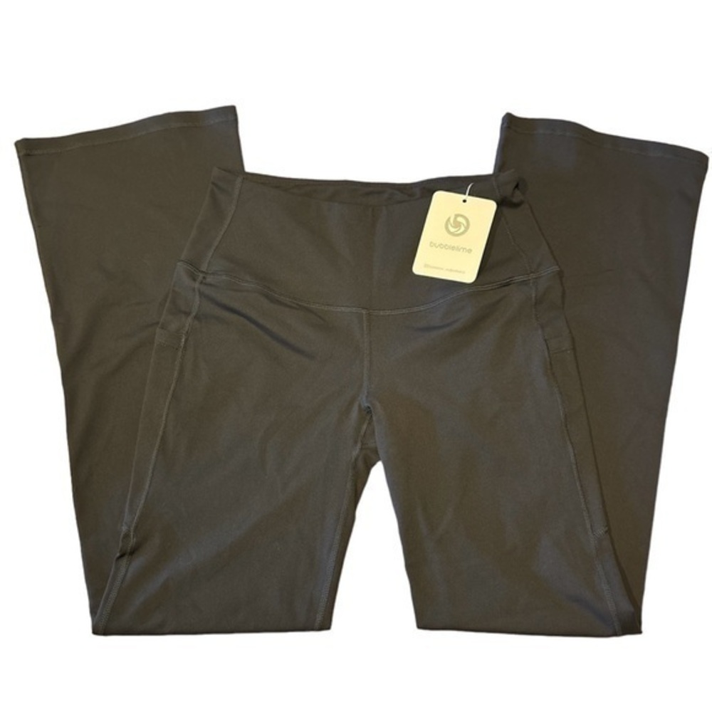 BUBBLELIME High Waist Bootcut Leggings - Small